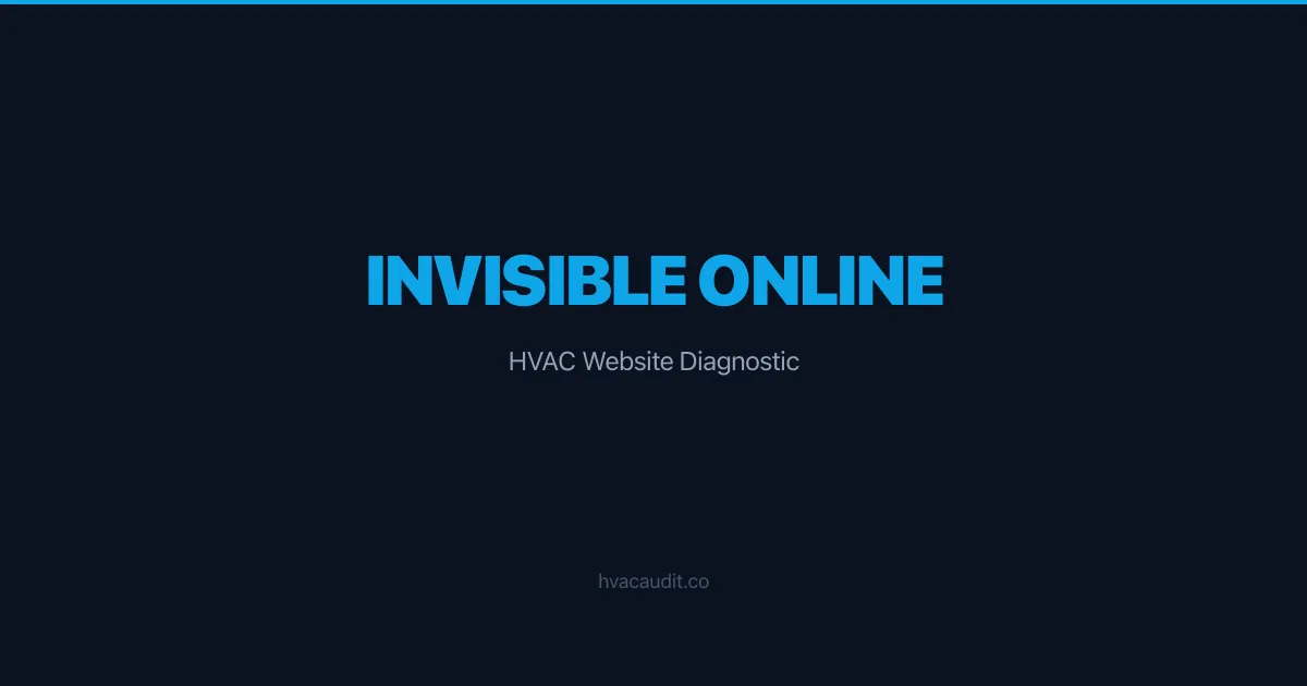 Your HVAC Website Is Good — But Nobody Can Find It