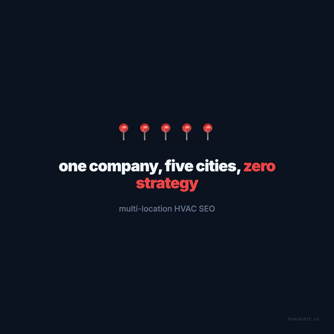 Multi-Location HVAC SEO: One Company, Five Cities, Zero Strategy